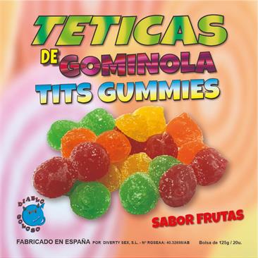 DIVERTY SEX CAJA DE GOMINOLAS FORMA DE PECHO SABOR FRUTA