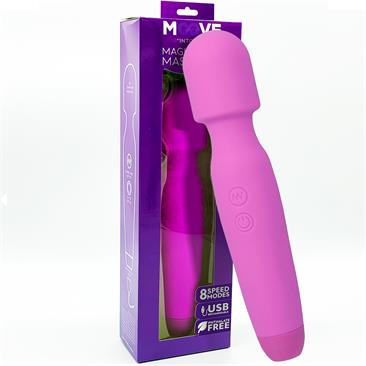 MOOVE MAGIC WAND MASAJEADOR SILICONA PURPURA