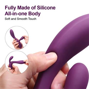 Bacall 2.0 Vibrador Silicona Liquida Inyectada Doble Motor USB Púrpura