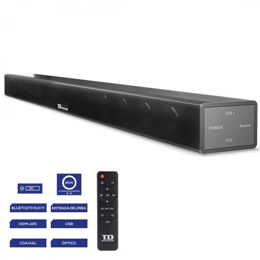 BARRA SONIDO TD SYSTEMS SB40E11 40W BLUETOOTH 5.0 HDMIARC