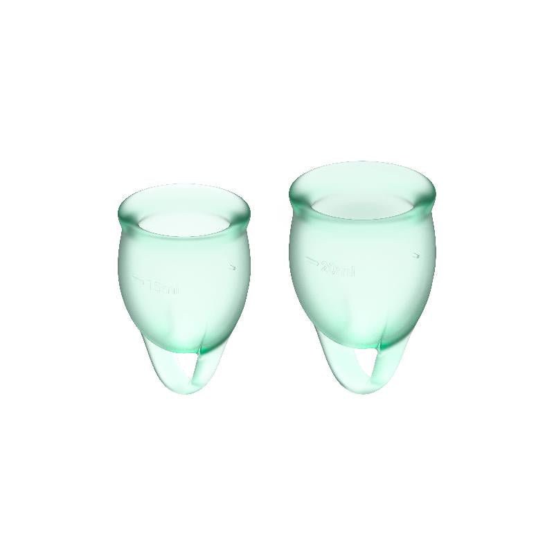 Copas Menstruales Feel Confident Light Green Pack de 2