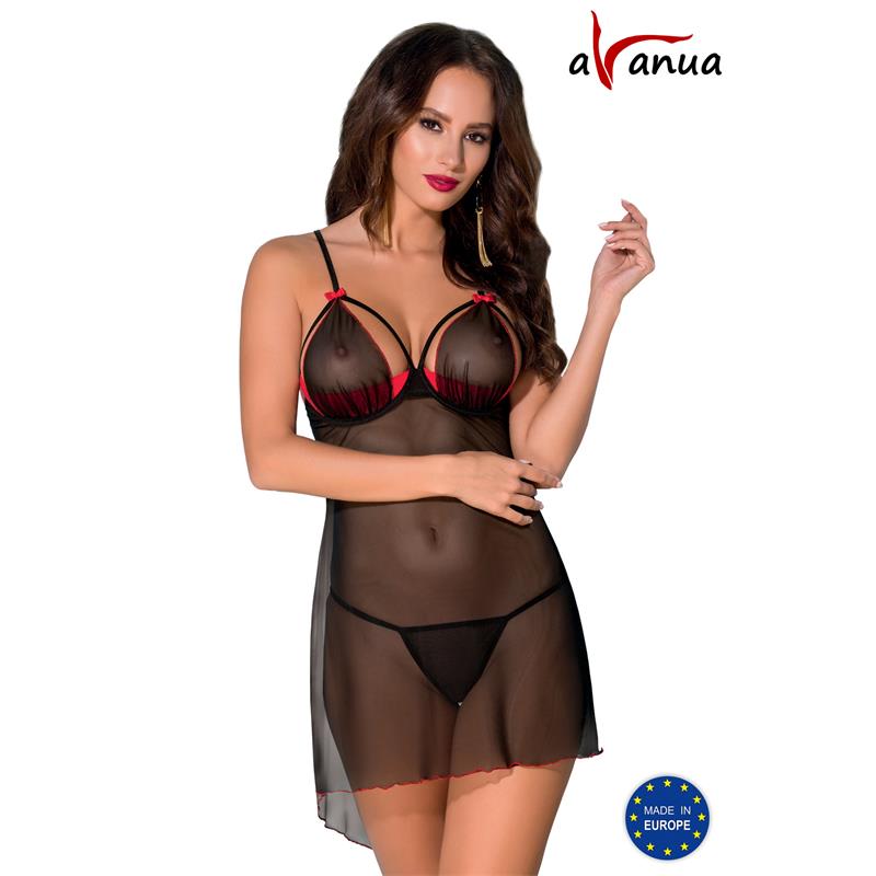 CYRA Chemise Rojo/Negro XXL/XXXL