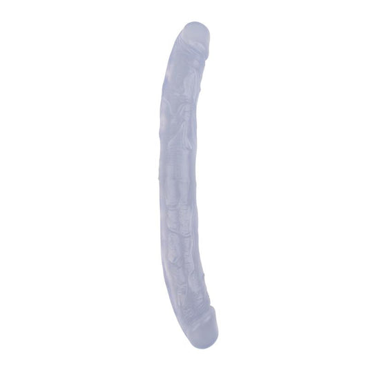 Dildo Doble Hi-Rubber 12.8 Transparente