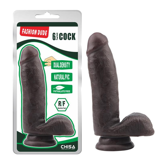 Dildo Dual Density Fashion Dude 17 x 3.6 cm Marron