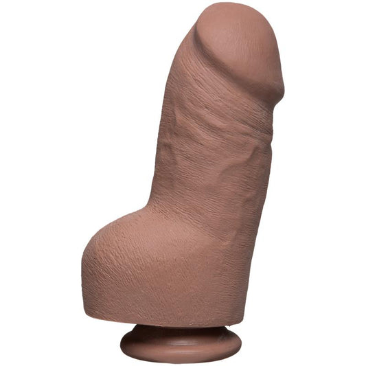 Dildo Dual Density Fat D con Testículos 8 Ultraskyn Caramel