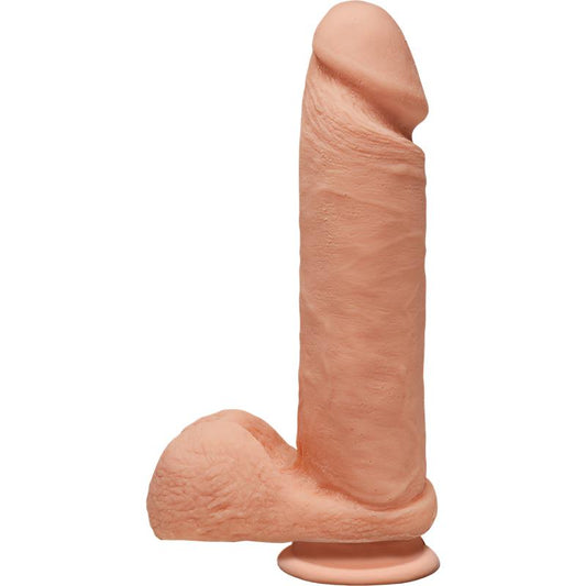 Dildo Dual Density Perfect D con Testículos 8 Vanilla