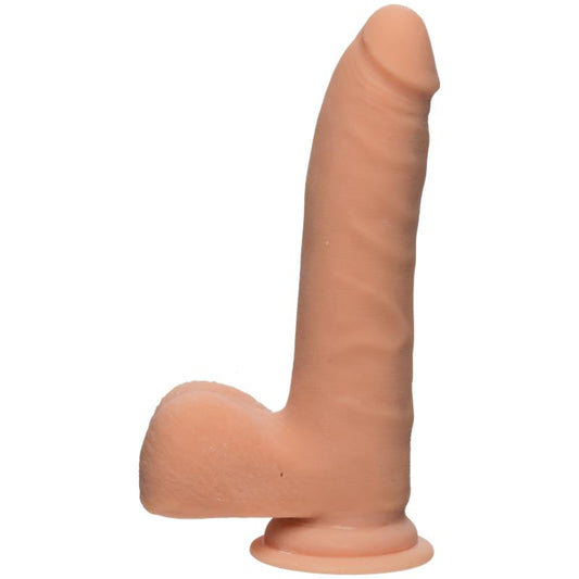 Dildo Dual Density Realistic D Slim con Testículos 7 Vainilla