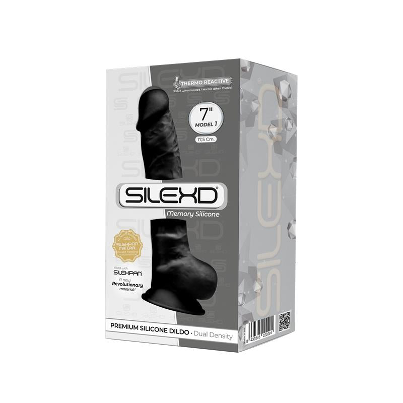 Dildo Dual Density Silicone Mod. 1 - 7 Negro