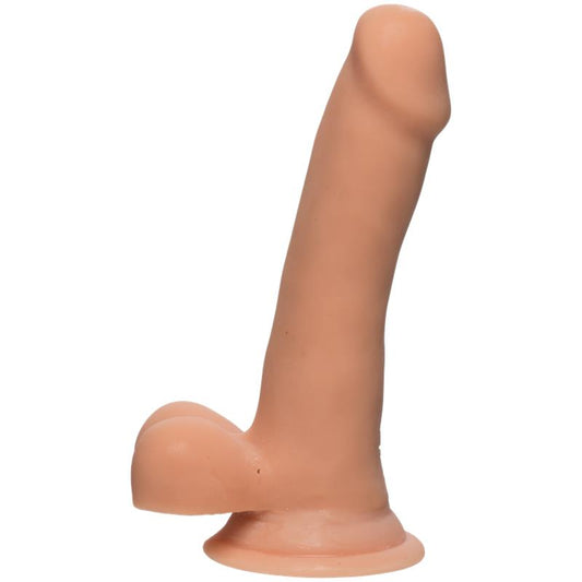 Dildo Dual Density Slim D con Testículos 6 Vainilla