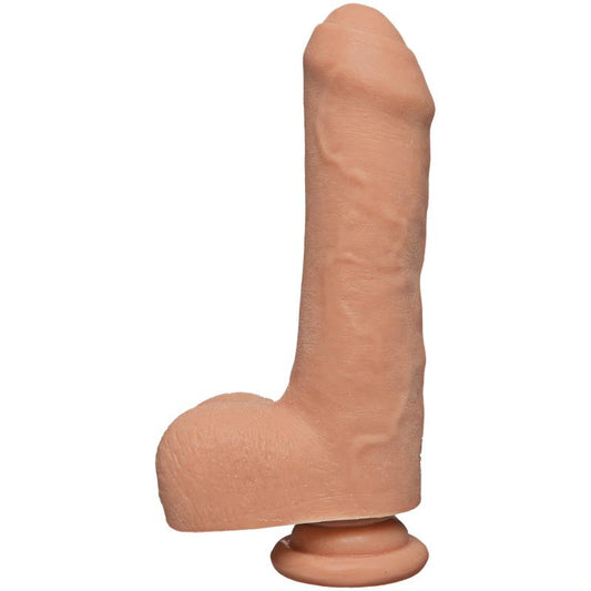 Dildo Dual Density Uncut D con Testículos 7 Ultraskyn Vanilla