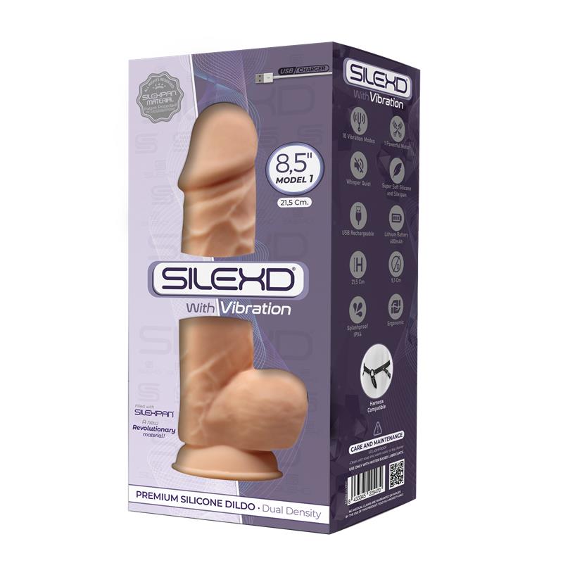 Dildo SilexPan 10 Funciones de Vibración Model 4 - 8.5 Natural