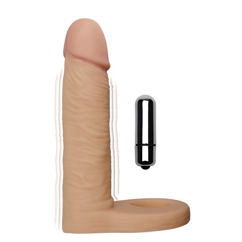 Dildo The Ultra Soft Double con Vibración 5.8 Natural