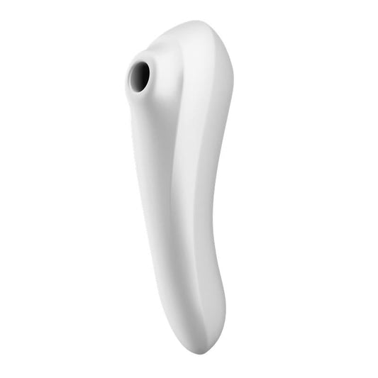 Dual Pleasure APP Vibrador y Succionador de Aire Pulsado Recargable Blanco