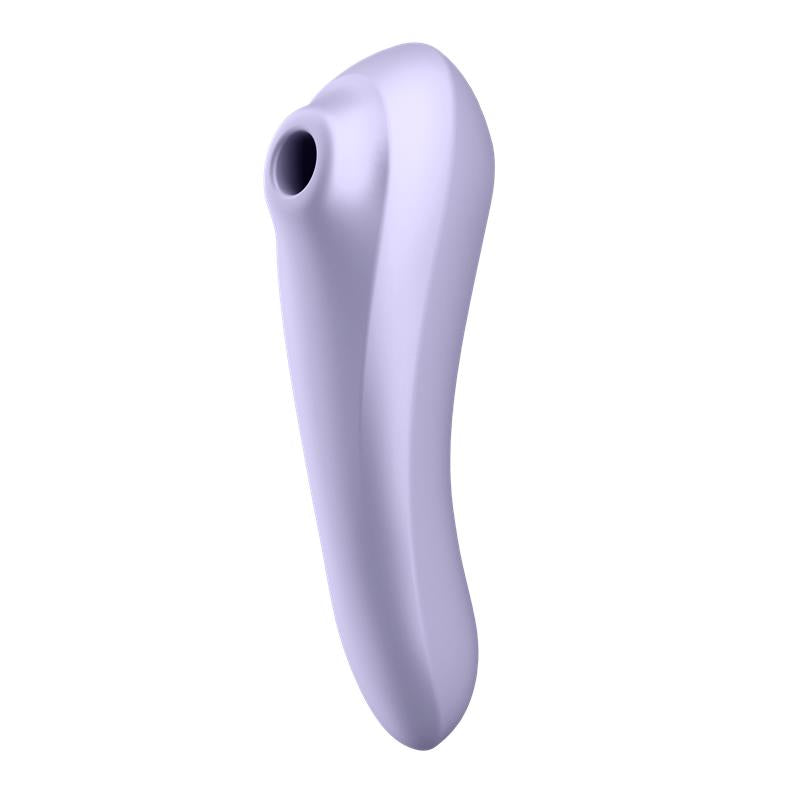 Dual Pleasure APP Vibrador y Succionador de Aire Pulsado Recargable Mauve