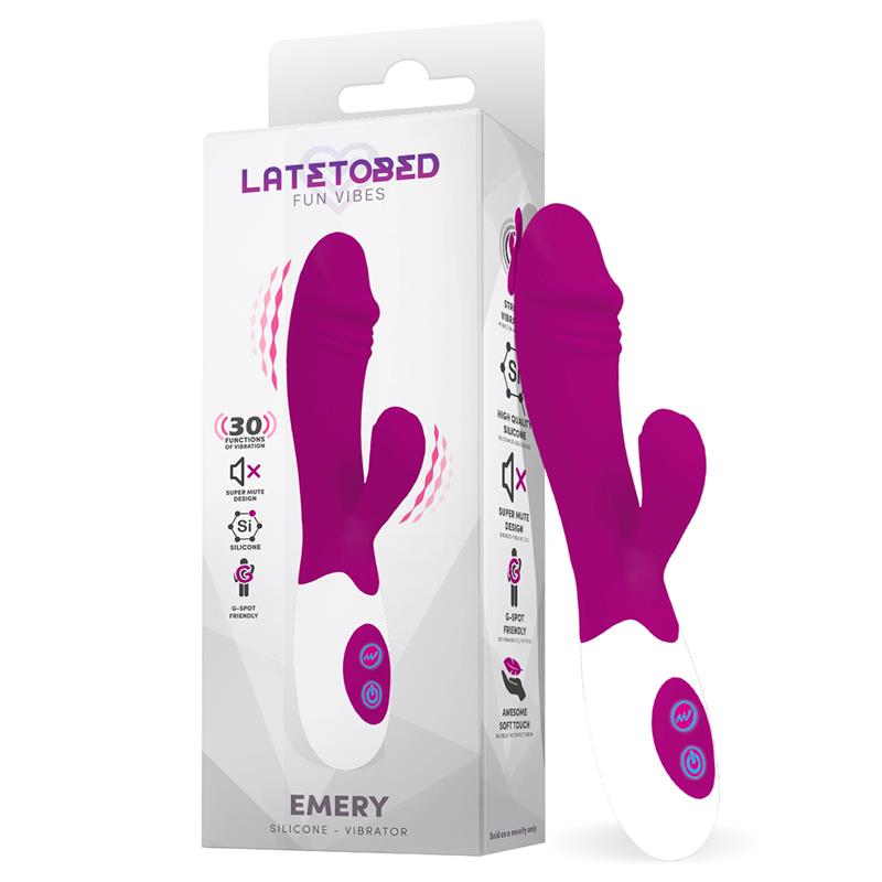 Emery Vibrador con Estimulador Silicona