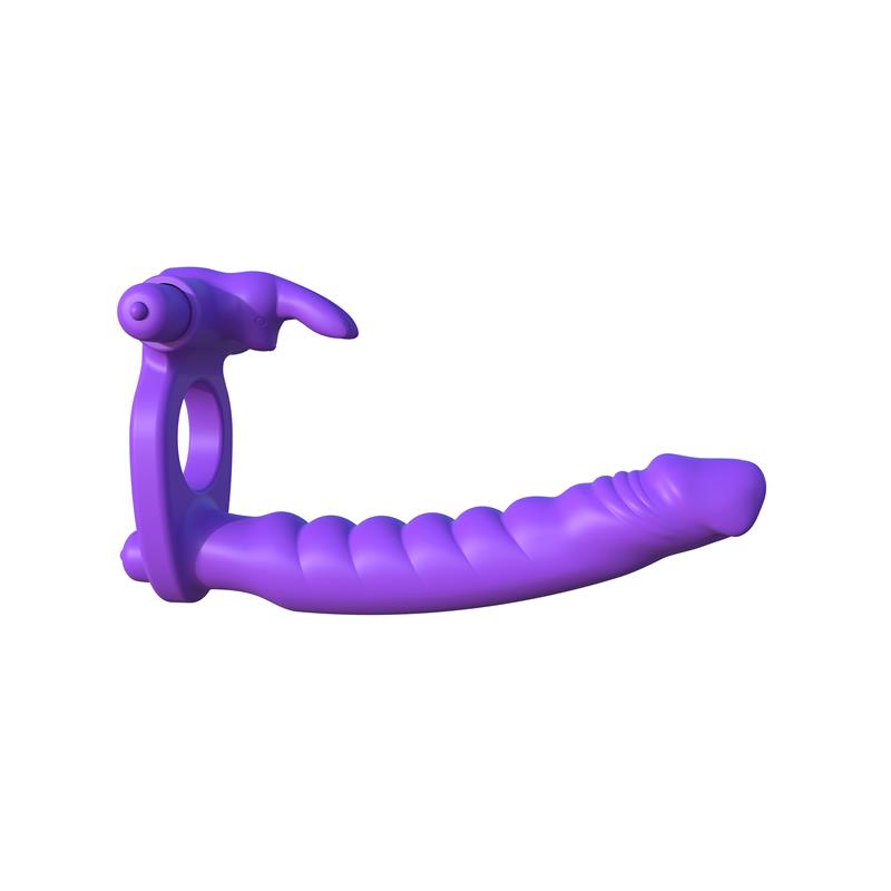 Fantasy C-Ringz Anillo de Silicona de Doble Penetración Rabbit Púrpura