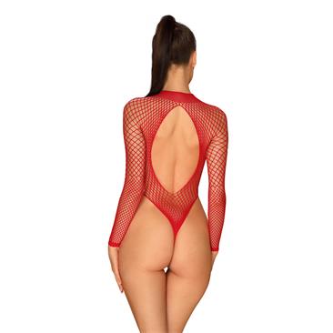 Long Bodysuit de Rejilla Corte Amplio Rojo XL/XXL
