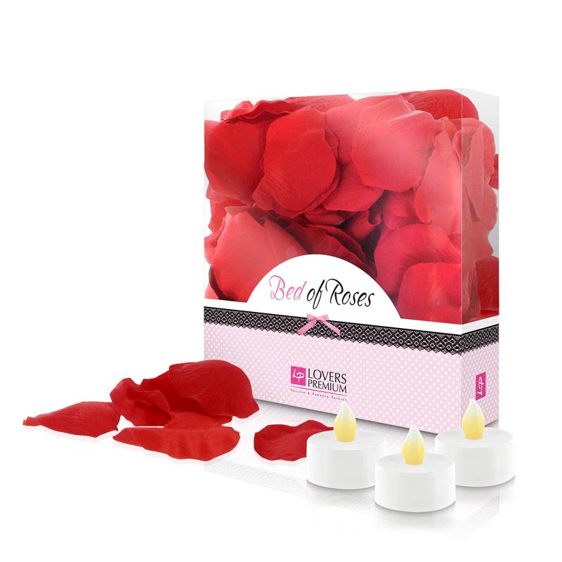 Loverspremium - Cama de Rosas Color Rojo