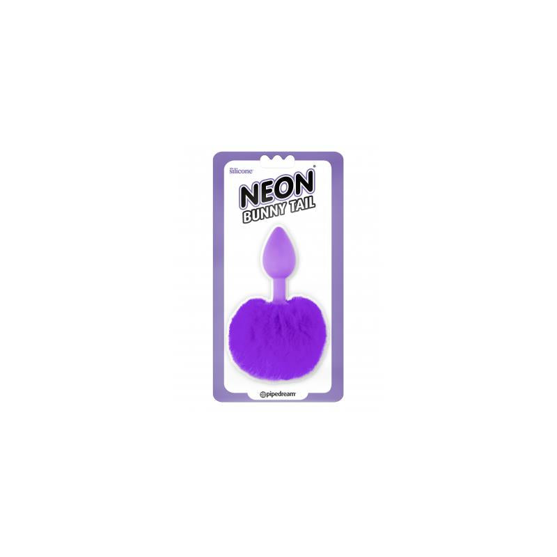 Neon Plug Anal con Cola Púrpura