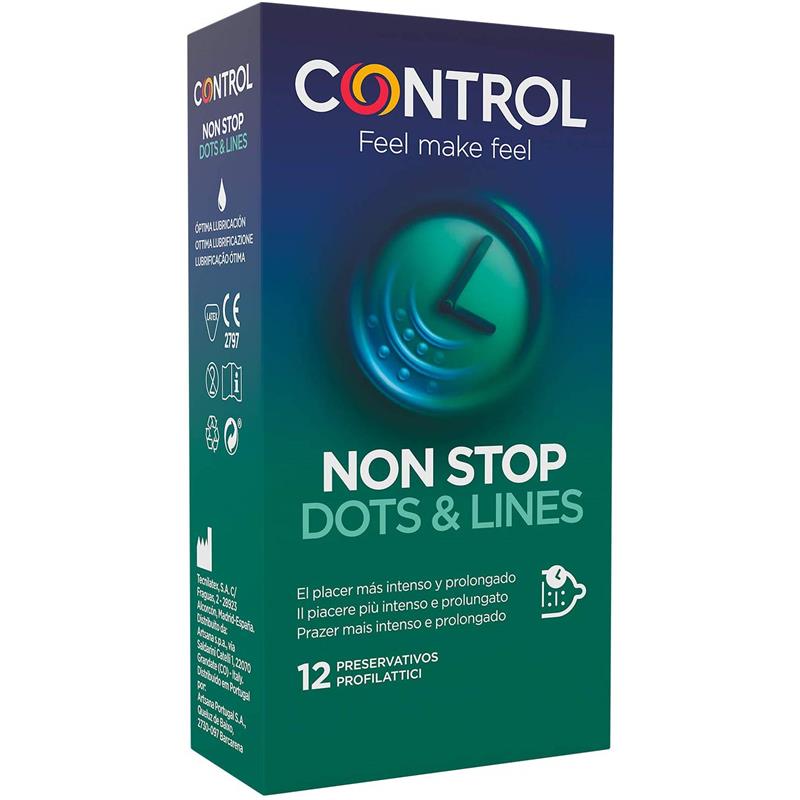 Preservativos Non Stop Drops and Lines 12 unidades