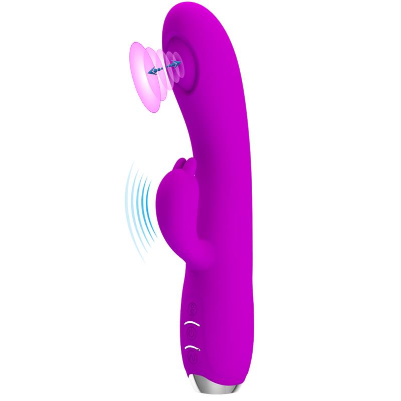 Regina Vibrador con Función de Ondas USB Silicona Púrpura